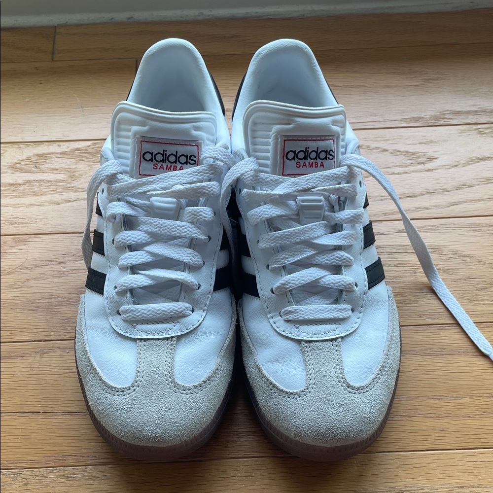 Adidas Samba White and Gray Sneakers